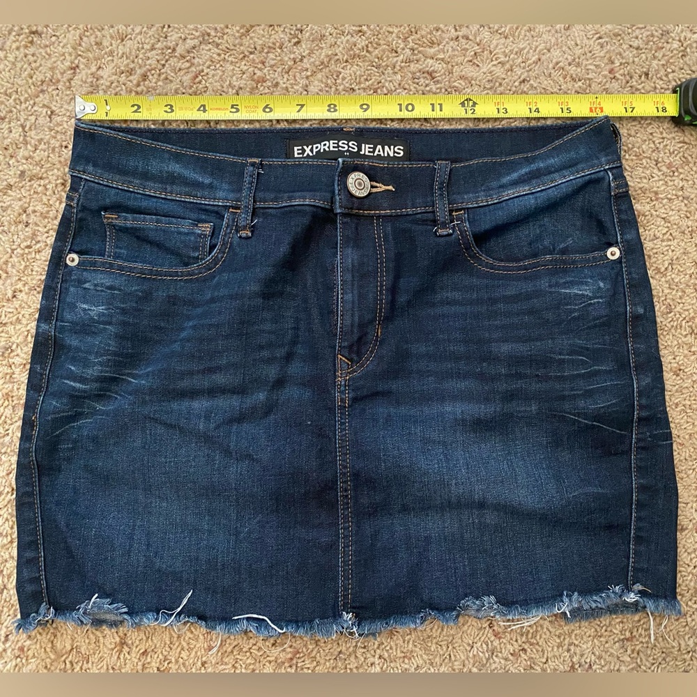 Express denim mini skirt, size 6